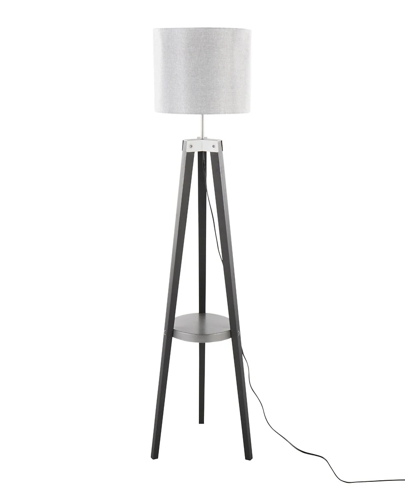 LumiSource Compass 58" Wood Floor Lamp