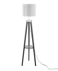 LumiSource Compass 58" Wood Floor Lamp