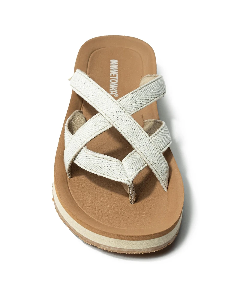 Minnetonka Women's Hanna 2.0 Multi Strap Thong Sandals