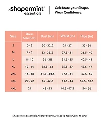 Shapermint Essentials Women's All Day Every Scoop Neck Cami 62001
