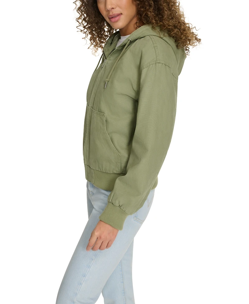 Levi's Women's Relaxed Workwear Hooded Bomber Jacket