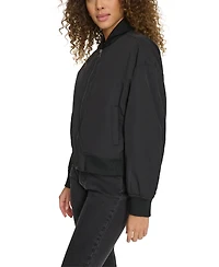 Levi's Women's Relaxed Zip-Front Ribbed-Hem Bomber Jacket