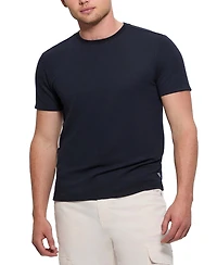 Guess Men's Relaxed Fit Linear Textured Short Sleeve Crewneck T-Shirt