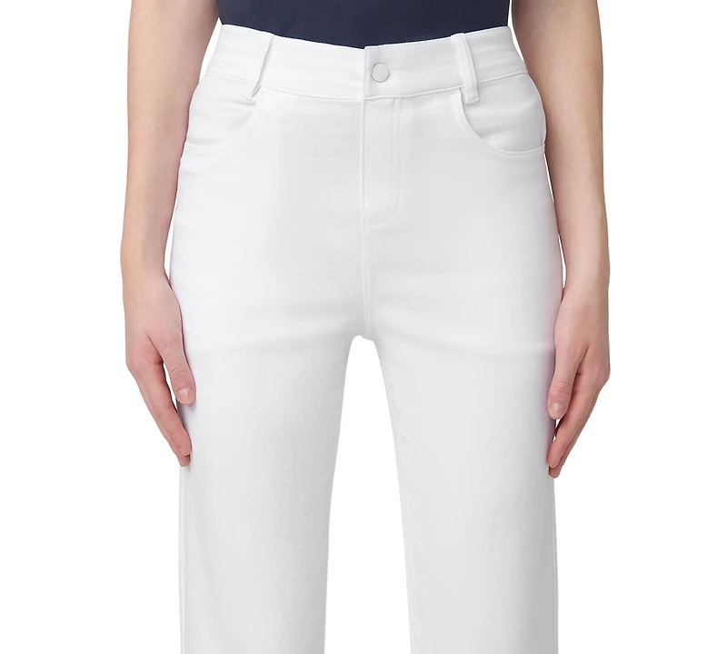 Hue Women's Ruffled-Hem Denim Skimmer Leggings