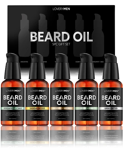 Lovery 5-Pc. LoveryMen Beard Oil Beard Grooming Gift Set