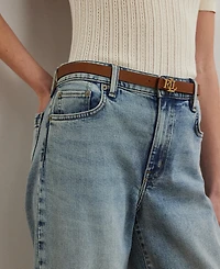 Lauren Ralph Women's High-Rise Wide-Leg Cropped Jeans