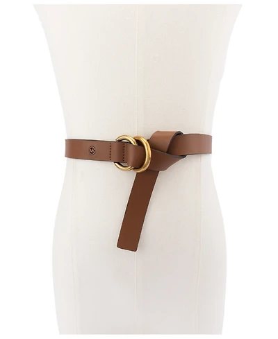 Michael Kors 25mm Double Ring Leather Belt