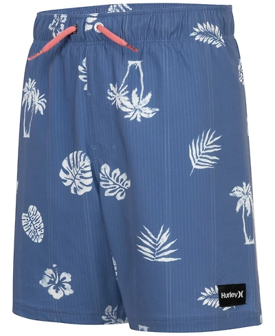 Hurley Big Boys Palm-Print Swim Trunks