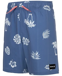 Hurley Big Boys Palm-Print Swim Trunks