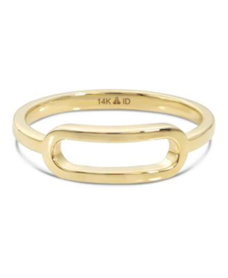 Devata Loop Ring In 14k Gold Size 8 Approx. 2.4 Grams.