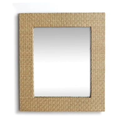 38"W x 2.25"D x 44"H Brennan Natural Framed Decorative Wall Mirror