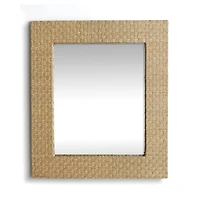 38"W x 2.25"D x 44"H Brennan Natural Framed Decorative Wall Mirror