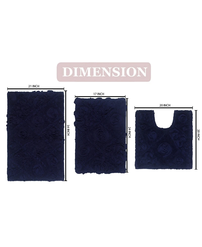 Home Weavers Modesto 3-Pc. Bath Rug Set