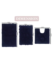 Home Weavers Modesto 3-Pc. Bath Rug Set