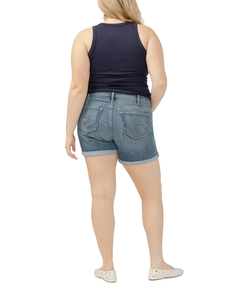 Silver Jeans Co. Plus Suki Faded Denim Shorts