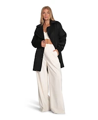 Belle & Bloom Women's Wanna Be Loved Wool Blend Peacoat