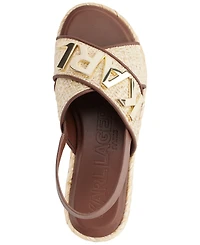 Karl Lagerfeld Paris Women's Charla Slingback Espadrille Flat Sandals