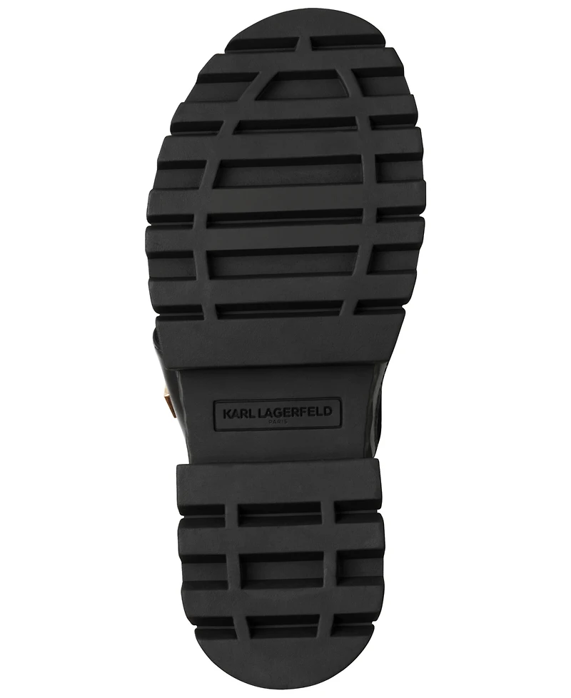 Karl Lagerfeld Paris Women's Lacara Lug Slide Flat Sandals