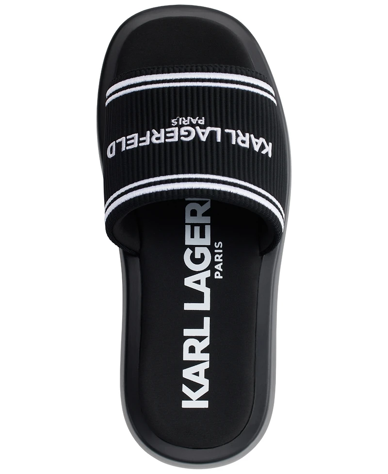 Karl Lagerfeld Paris Women's Ohare Platform Slide Flat Sandals