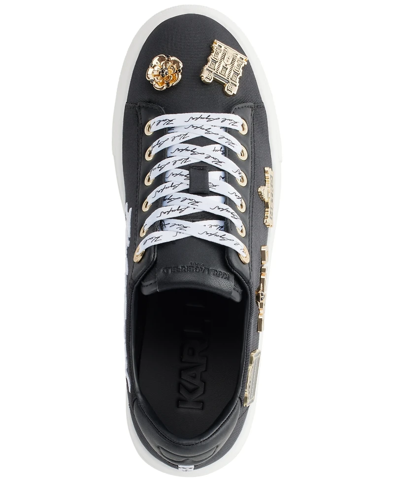 Karl Lagerfeld Paris Women's Cate Rue Pins Lace-Up Sneakers