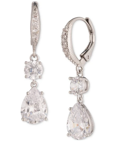 Givenchy Mixed Cubic Zirconia Double Drop Earrings