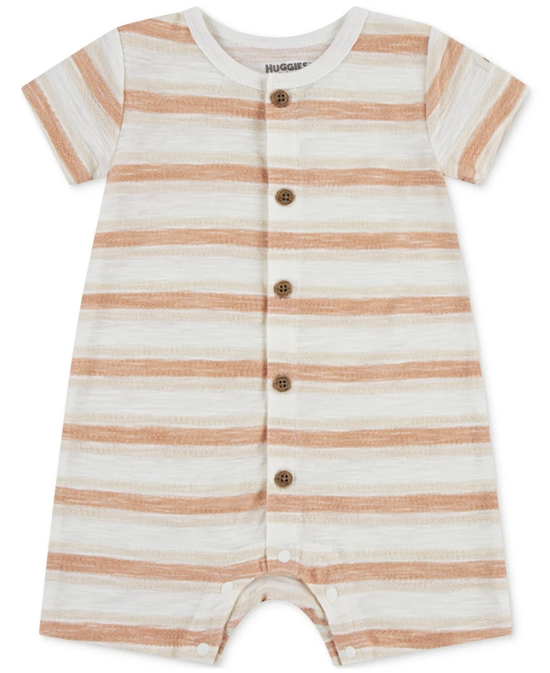 Huggies Baby Boys Cotton Striped Romper