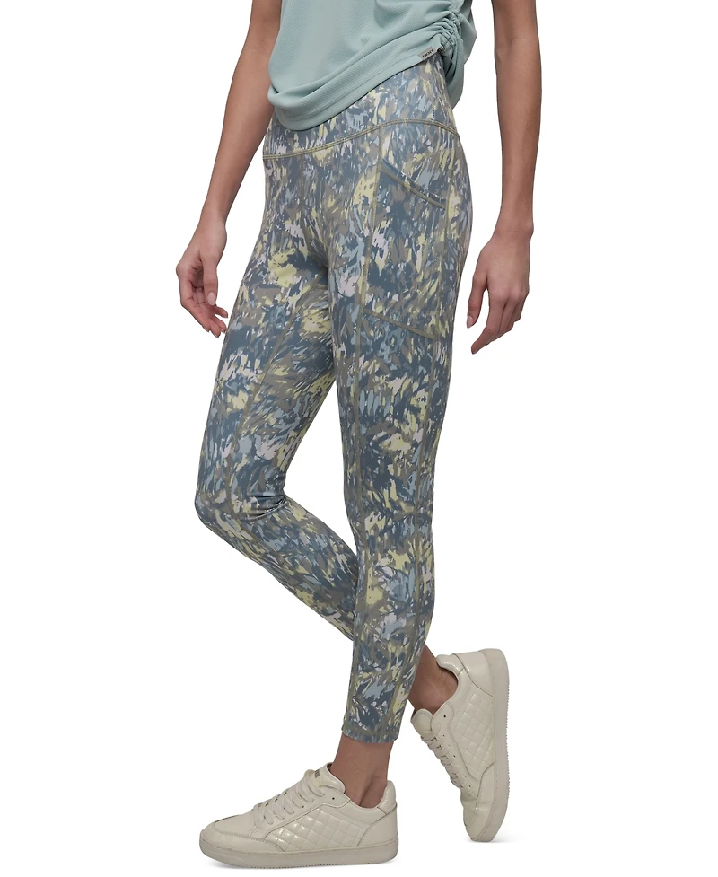 Dkny Sport Women's Printed High-Waist 7/8 Tights