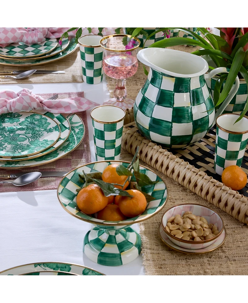 Mackenzie-Childs Emerald English Garden Charger Plate