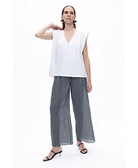 Nocturne Women's Striped Sheer Pants
