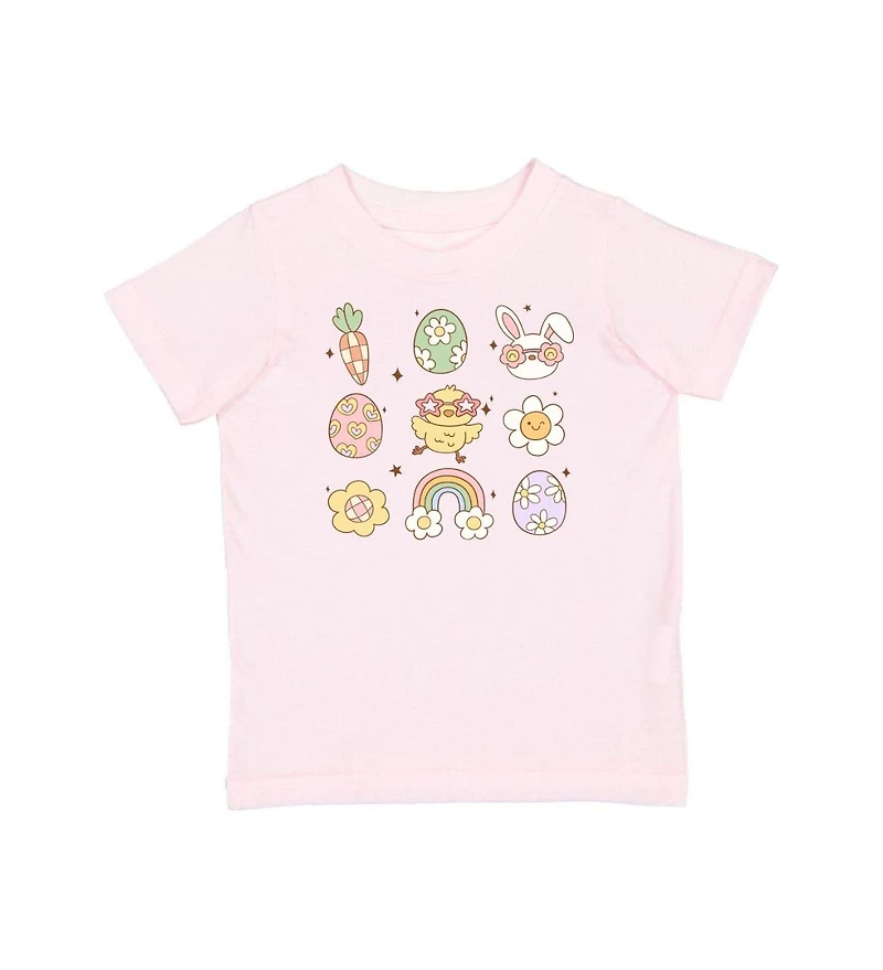 Sweet Wink Toddler Girls Groovy Chick Easter Short Sleeve T-Shirt