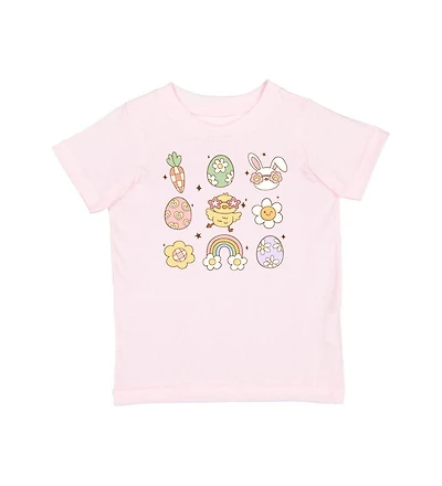Sweet Wink Toddler Girls Groovy Chick Easter Short Sleeve T-Shirt