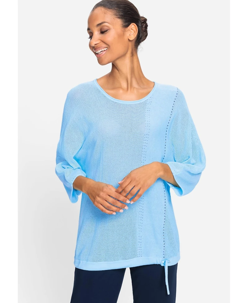 Olsen Women's Multi-Knit Embellished Shirt