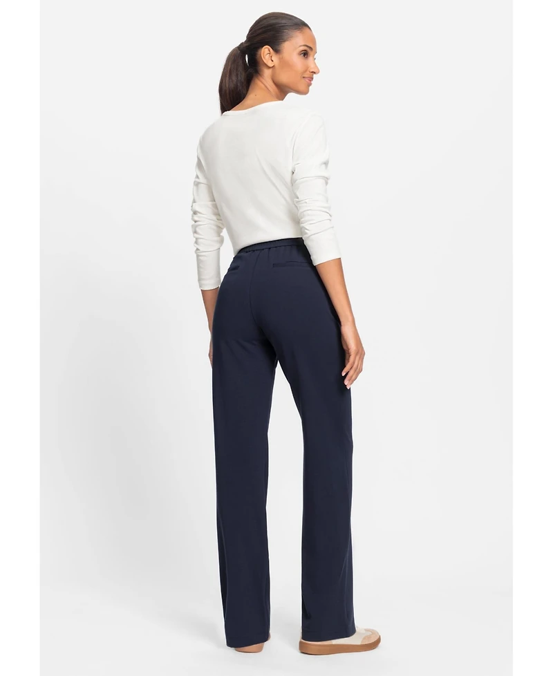 Olsen Women's Mona Fit Wide Leg Knit Trouser