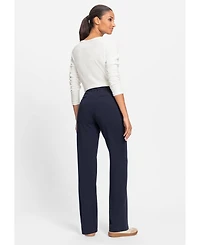 Olsen Women's Mona Fit Wide Leg Knit Trouser