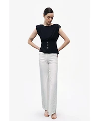 Nocturne Women's Blouse with Rope Straps