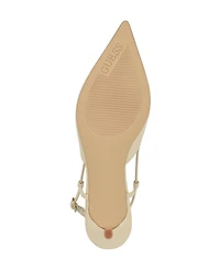 Guess Women's Jesson Logo Slingback Kitten Heel Pumps