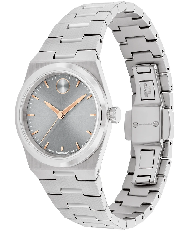 Movado Women's Bold Quest Swiss Quartz Stainless-Steel Watch, 28mm