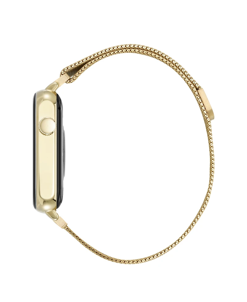 Anne Klein Women's Connect It Stellar Smartwatch with Gold-Tone Stainless Steel Mesh and Silicone Band