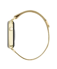Anne Klein Women's Connect It Stellar Smartwatch with Gold-Tone Stainless Steel Mesh and Silicone Band