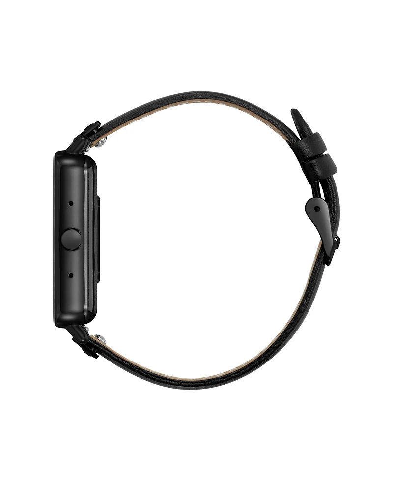 Anne Klein Women's Connect It Illume Smartwatch with Black Leather and White Silicone Band, 37mm