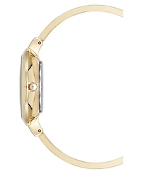 Anne Klein Women's Quartz Charming Floral Gold-Tone Metal Alloy Watch Set, 32mm