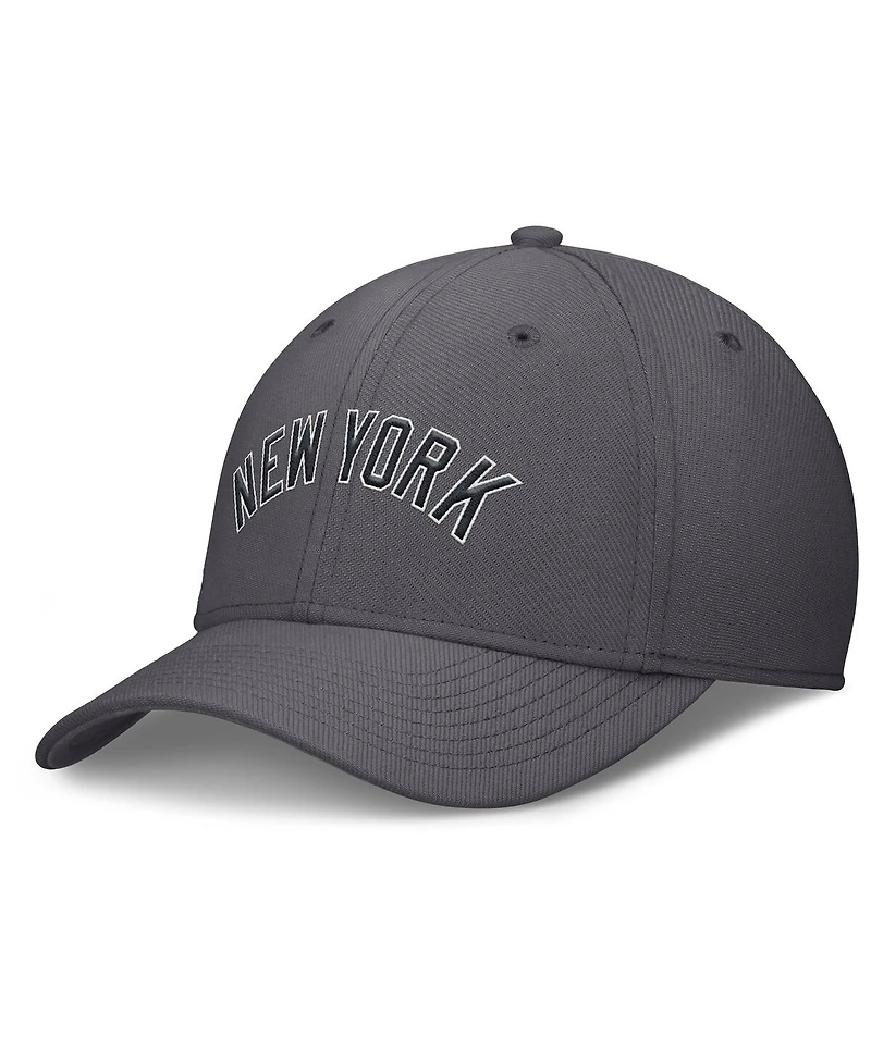 Nike Men's Gray New York Yankees Swoosh Performance Flex Hat