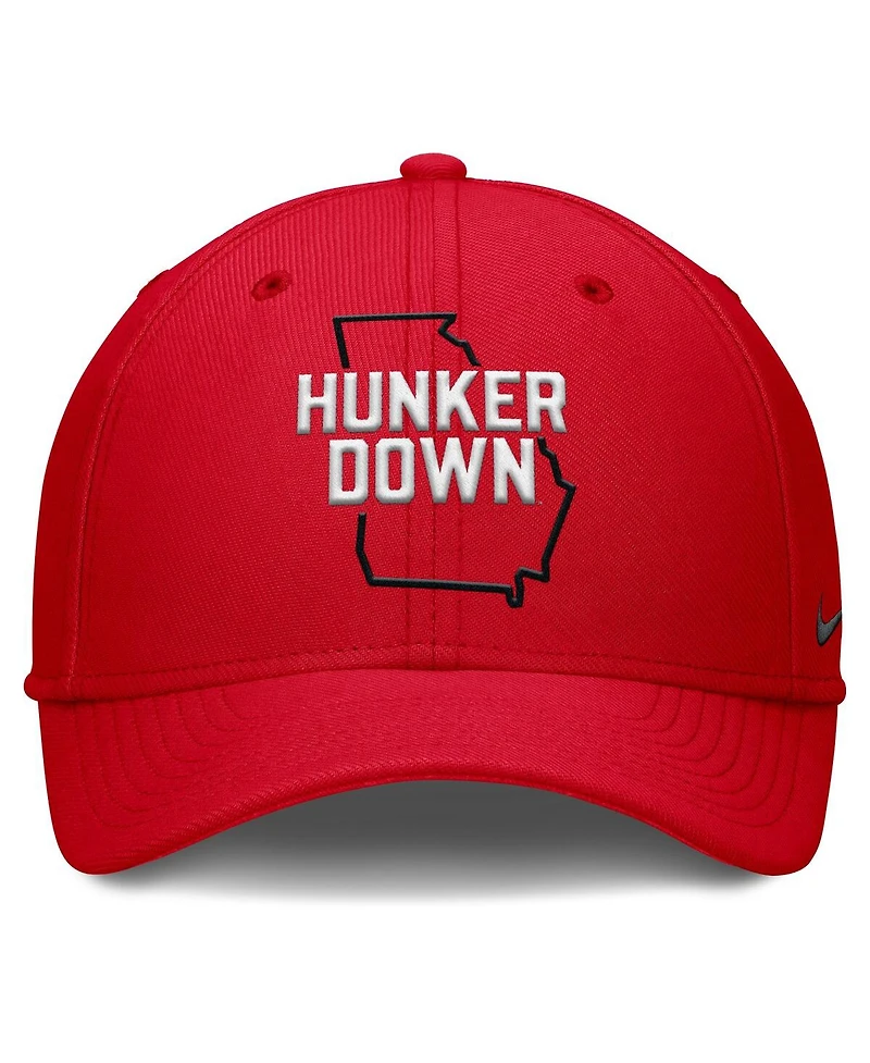 Nike Men's Red Georgia Bulldogs Local Swoosh Flex Hat