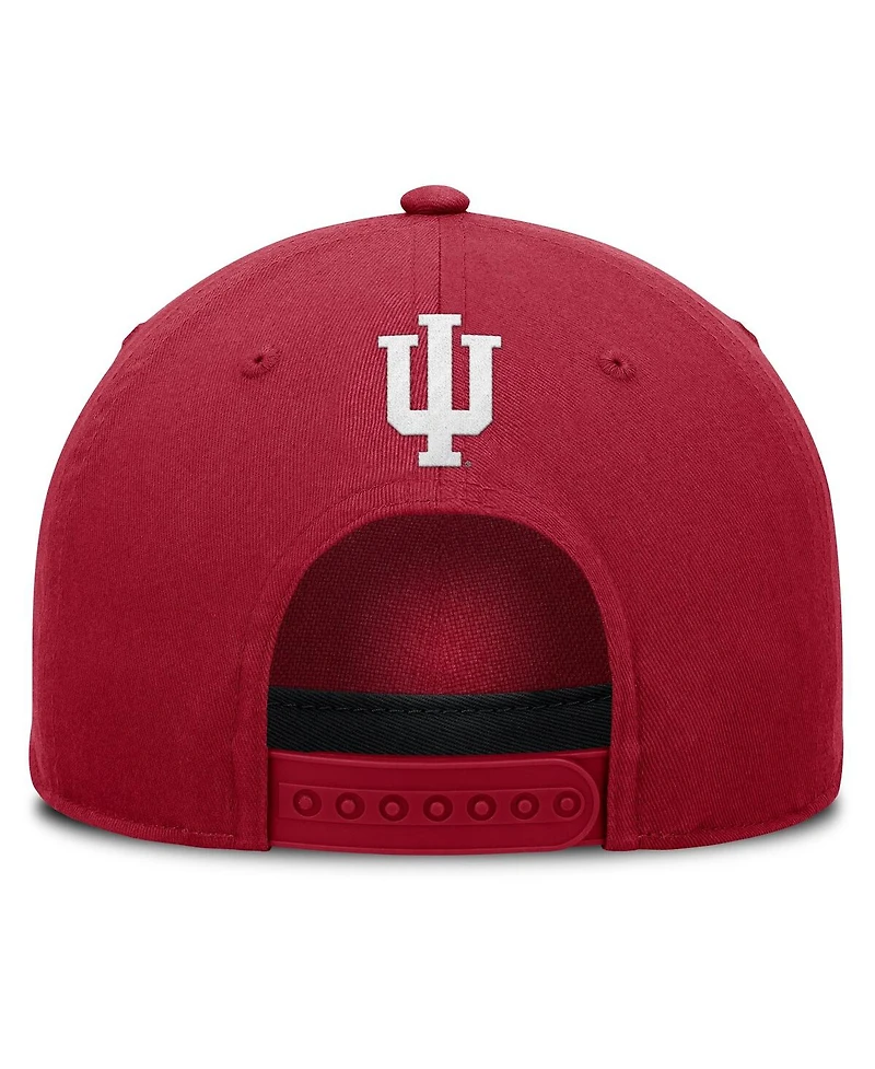 Fanatics Men's Crimson Indiana Hoosiers Foul Ball Rope Adjustable Hat