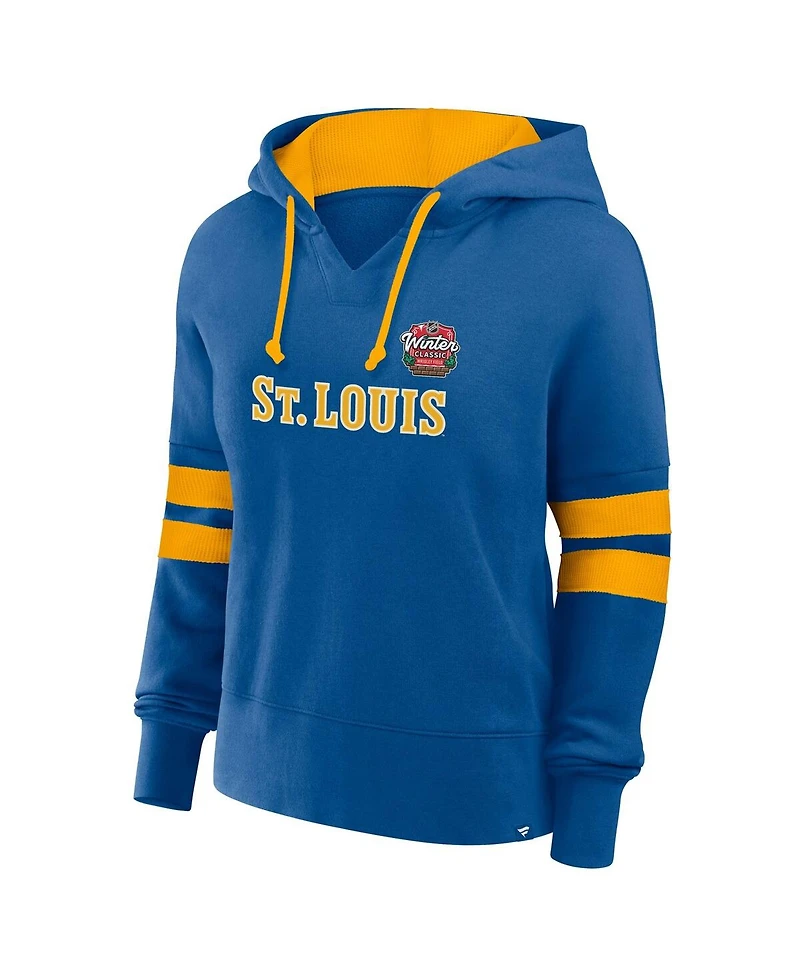 Fanatics Women's Blue St. Louis Blues 2025 Nhl Winter Classic Seize Fleece Pullover Hoodie