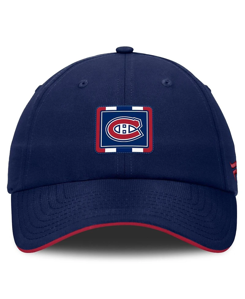 Fanatics Men's Navy/Red Montreal Canadiens Authentic Pro Ripstop Adjustable Hat