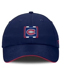 Fanatics Men's Navy/Red Montreal Canadiens Authentic Pro Ripstop Adjustable Hat