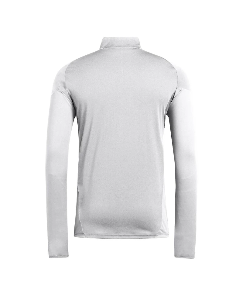 Adidas Men's Silver Inter Miami Cf 2025 Quarter-Zip Long Sleeve Training Sweatshirt