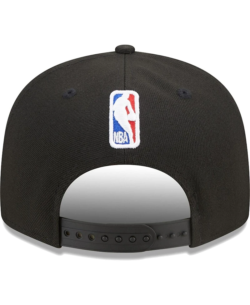 New Era Men's Black Milwaukee Bucks Jersey Hook Statement Edition 9FIFTY Snapback Hat
