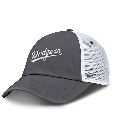 Nike Men's Gray Los Angeles Dodgers Wordmark Club Adjustable Trucker Hat